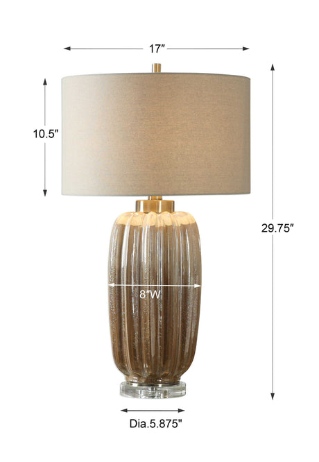 Gistova Table Lamp - Light Brown / Gold by Uttermost - View 4
