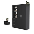 Kenya 2 Piece Bedroom Set, Armoire + Nightstand, Black - sold by Home Elegance USA