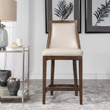 Purcell Counter Stool - Beige / Dark Brown by Uttermost - View 2