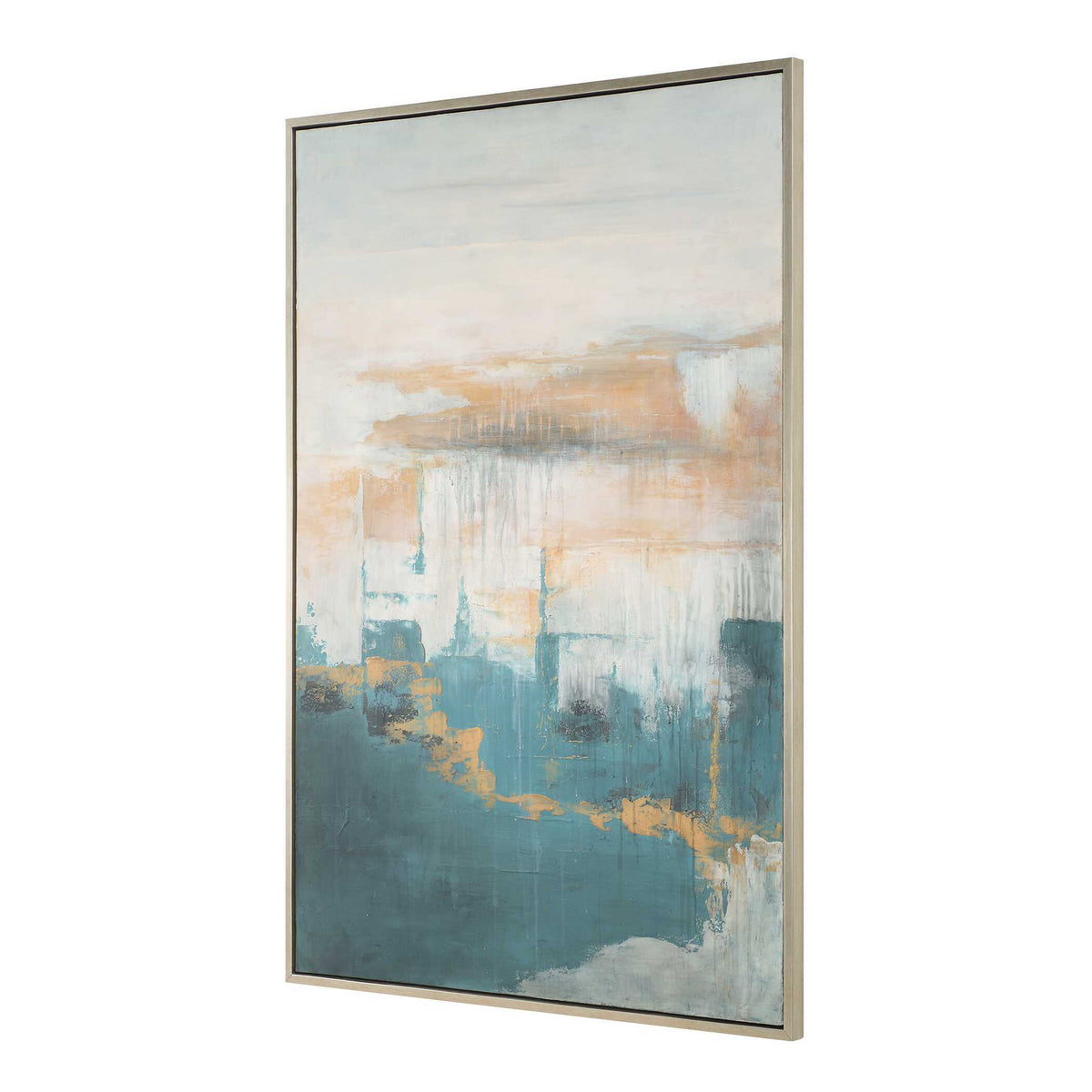 Eastside Abstract Coastal Art Black / Blue / Brown / Gray / Orange / Pink - Blue / Gray by Uttermost - View 3