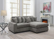 Tavia Gray Corduroy Reversible Sectional Sofa W/6 Pillows - sold by Home Elegance USA