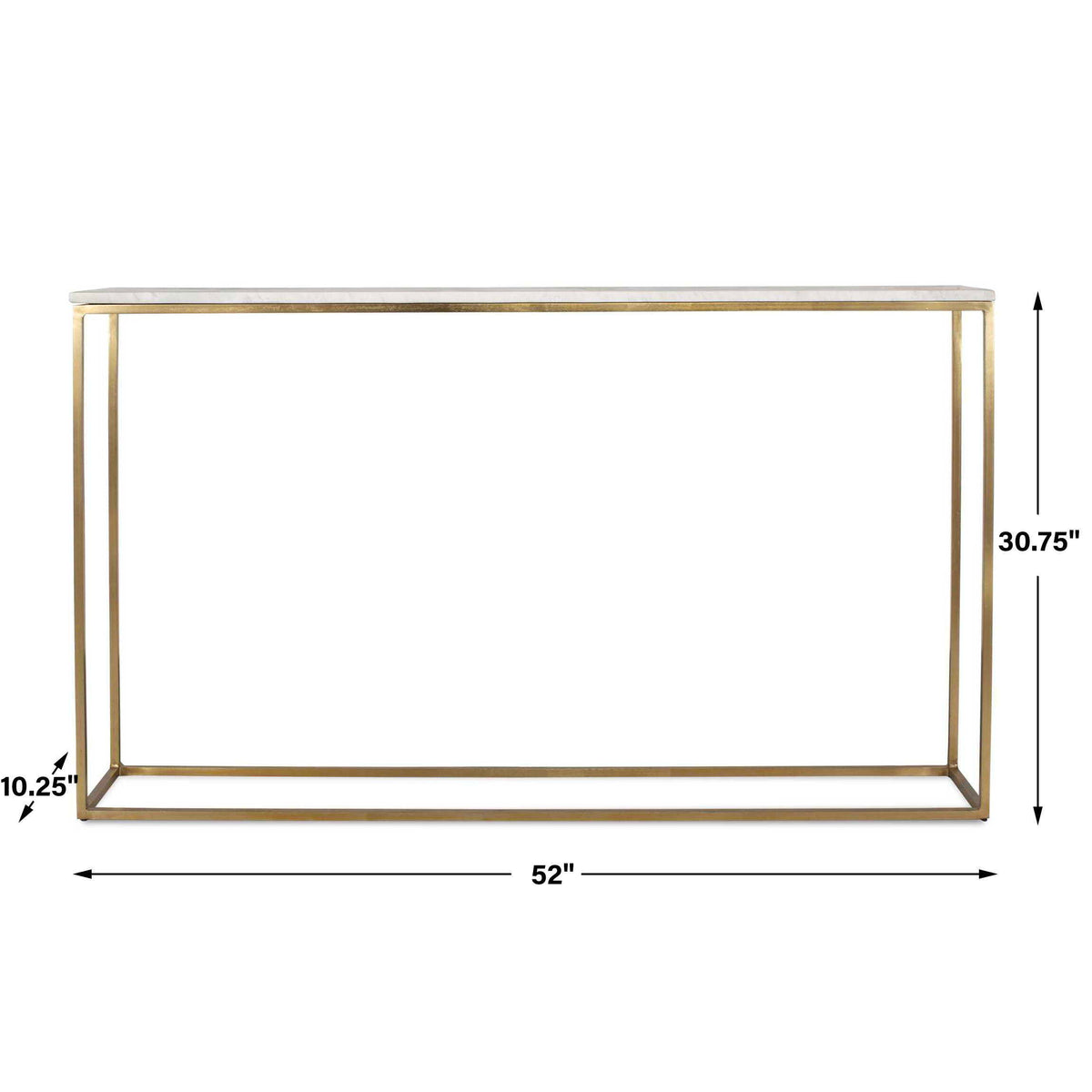 Redmond Sofa Counter Table - Gold / White by Uttermost - View 7