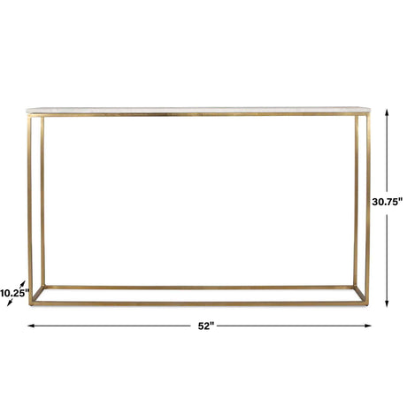 Redmond Sofa Counter Table - Gold / White by Uttermost - View 7