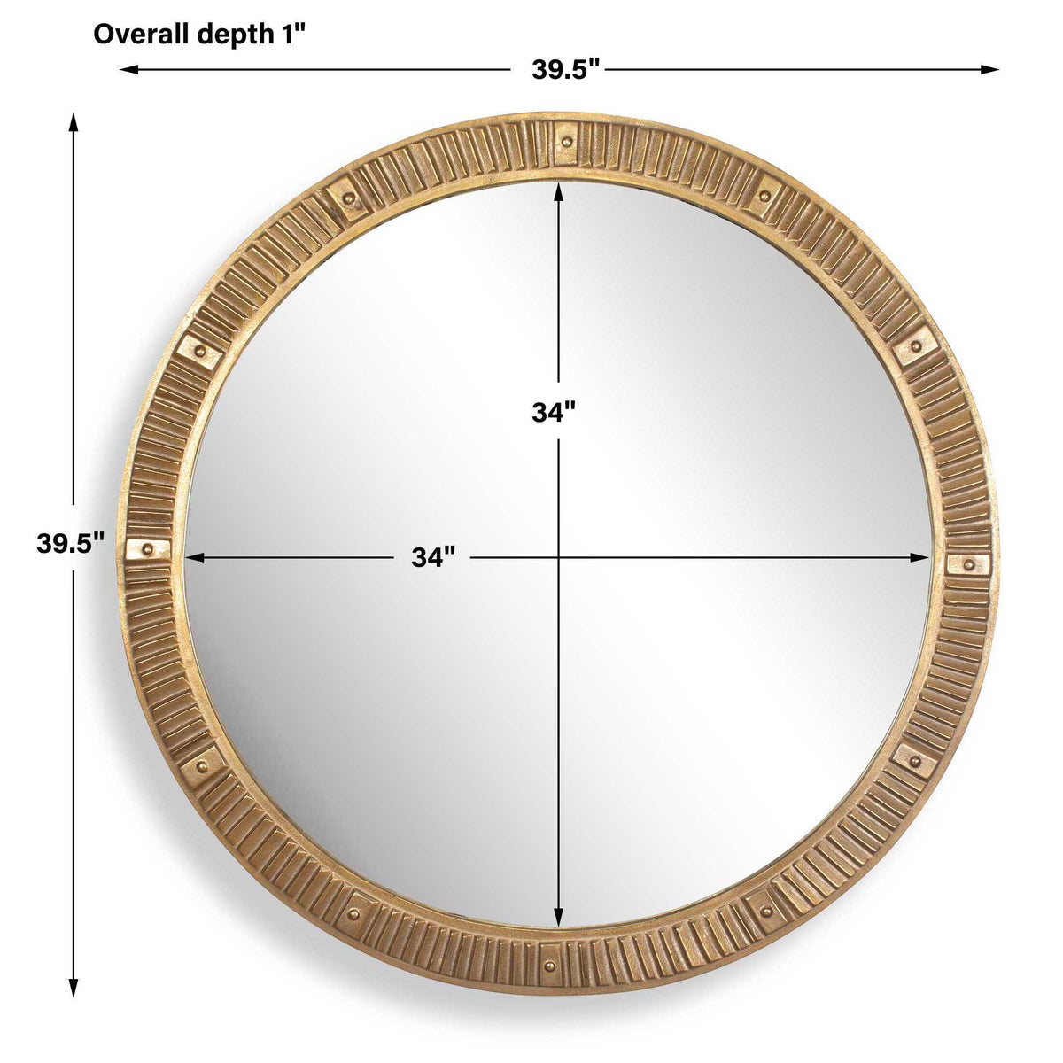 Heart Of Gold Round Mirror by Uttermost - View 6
