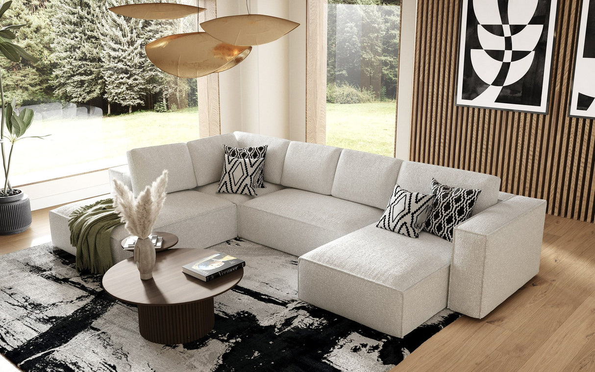 Divani Casa Lulu - Modern White Fabric Modular Sectional Sofa | VIG | Home Elegance USA