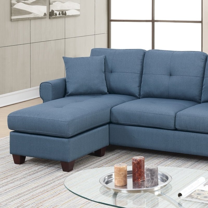 2 - PCS SECTIONAL in Blue | Home Elegance USA