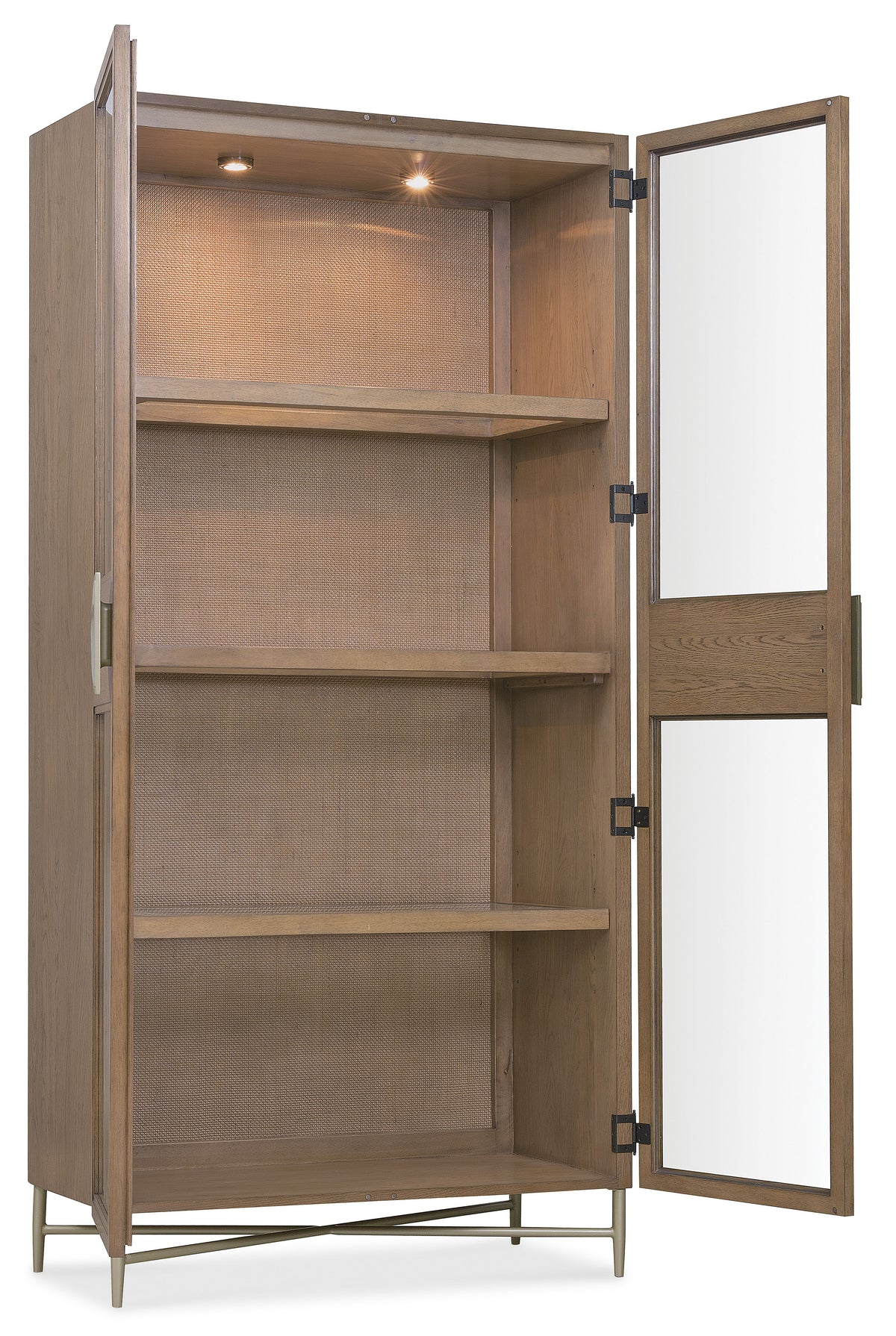 Sonnet Display Cabinet - Dark Gray / Light Brown by Hooker Furniture - View 6