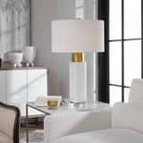 Vaeshon Concrete Table Lamp - White / Yellow by Uttermost - View 2