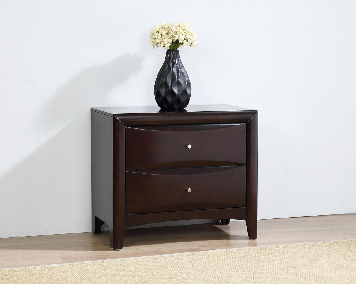 Nightstand - Phoenix 2-drawer Nightstand Deep Cappuccino