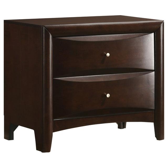 Nightstand - Phoenix 2-drawer Nightstand Deep Cappuccino