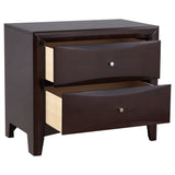 Nightstand - Phoenix 2-drawer Nightstand Deep Cappuccino