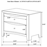 Nightstand - Phoenix 2-drawer Nightstand Deep Cappuccino