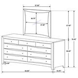 Dresser With Mirror - Phoenix 9-drawer Dresser with Mirror Deep Cappuccino