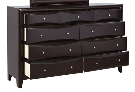 Dresser - Phoenix 9-drawer Dresser Deep Cappuccino