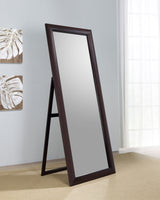 Standing Mirror - Phoenix Rectangular Standing Floor Mirror Black