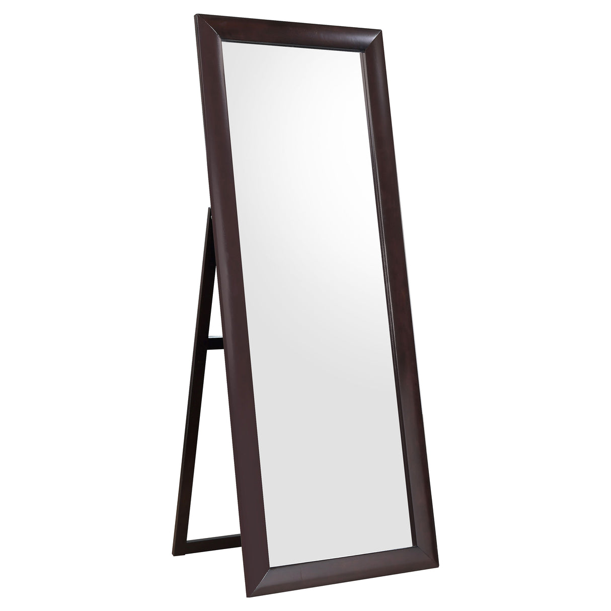 Standing Mirror - Phoenix Rectangular Standing Floor Mirror Black