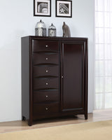 Door Chest - Phoenix 6-drawer Door Chest Deep Cappuccino