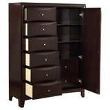 Door Chest - Phoenix 6-drawer Door Chest Deep Cappuccino