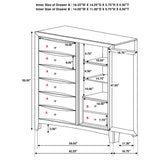 Door Chest - Phoenix 6-drawer Door Chest Deep Cappuccino