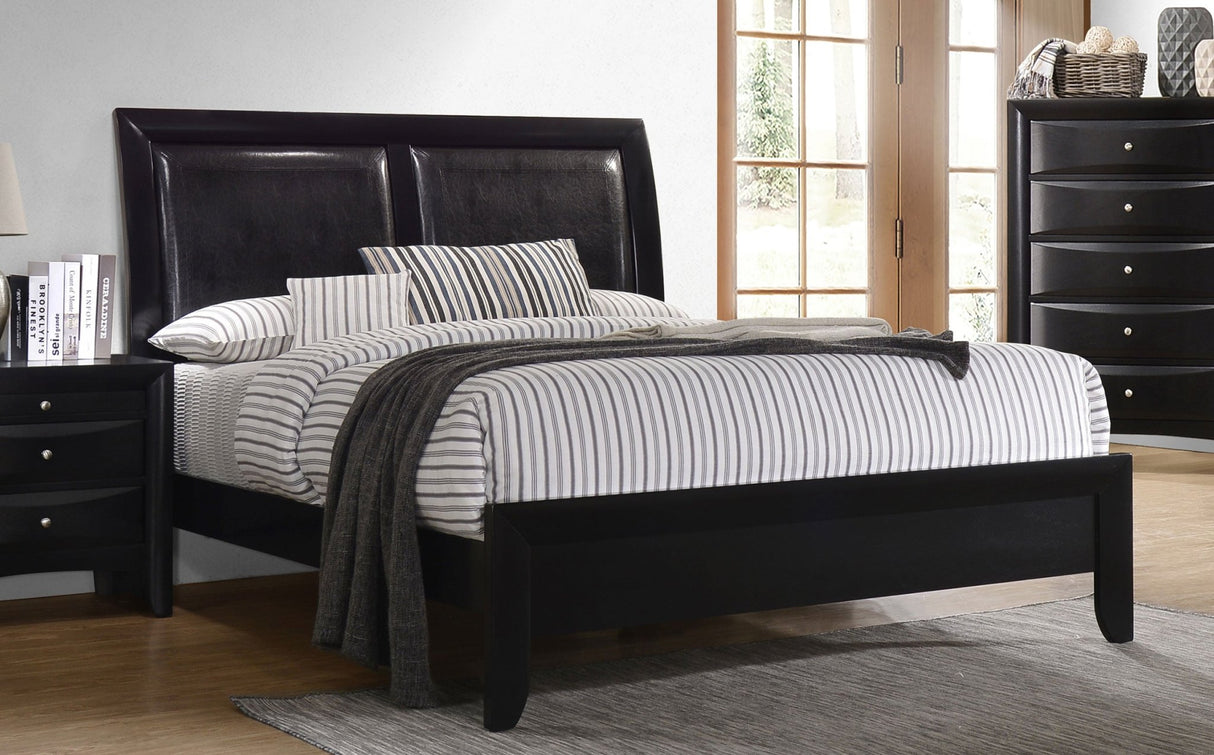 Briana Wood Eastern King Panel Bed Black | Coaster - 200701KE - Home Elegance USA - 2