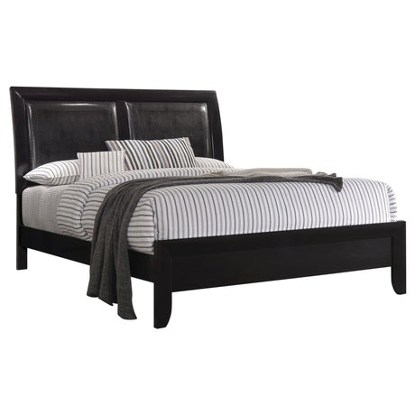 Briana Wood Eastern King Panel Bed Black | Coaster - 200701KE - Home Elegance USA - 1