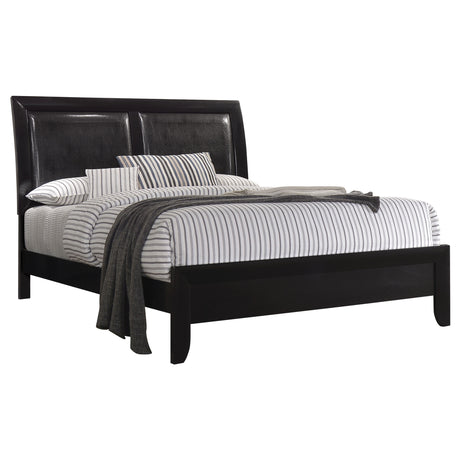 Eastern King Bed - Briana Wood Eastern King Panel Bed Black