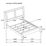 Briana Wood California King Panel Bed Black | Coaster - 200701KW - Home Elegance USA - 3