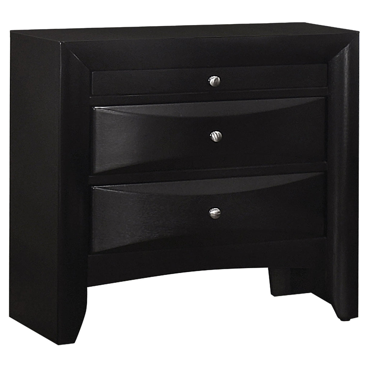 Briana Rectangular 2 - drawer Nightstand Black | Coaster - 200702 - Home Elegance USA - 1