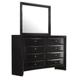Briana Rectangular 8 - drawer Dresser with Mirror Black | Coaster | Home Elegance USA