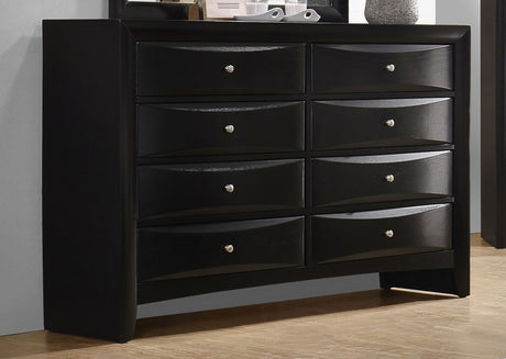 Dresser - Briana Rectangular 8-drawer Dresser Black