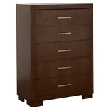 Jessica 5-drawer Bedroom Chest Cappuccino - Home Elegance USA