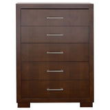 Jessica 5-drawer Bedroom Chest Cappuccino - Home Elegance USA