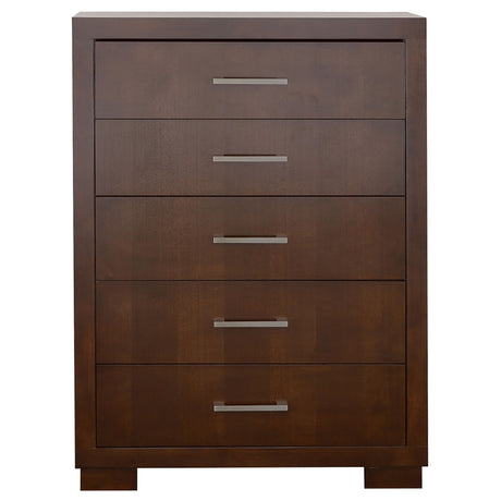 Jessica 5-drawer Bedroom Chest Cappuccino - Home Elegance USA