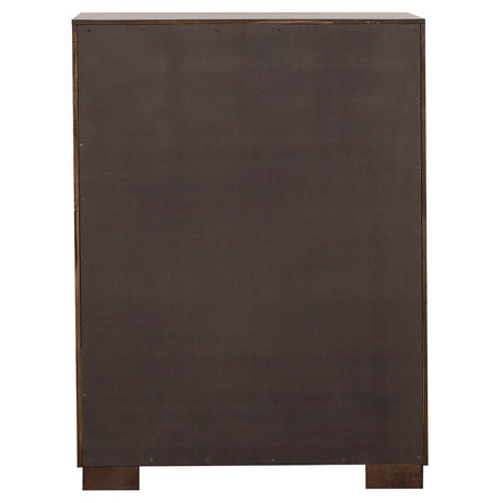 Jessica 5-drawer Bedroom Chest Cappuccino - Home Elegance USA