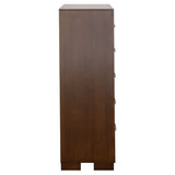 Jessica 5-drawer Bedroom Chest Cappuccino - Home Elegance USA