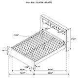 California King Bed - Jessica California King LED Storage Bookcase Bed Cappuccino