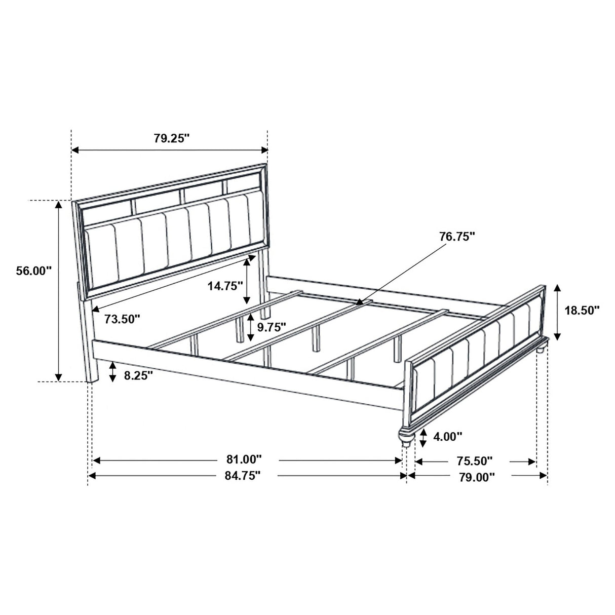 Barzini 4 - piece Eastern King Bedroom Set Black | Coaster | Home Elegance USA