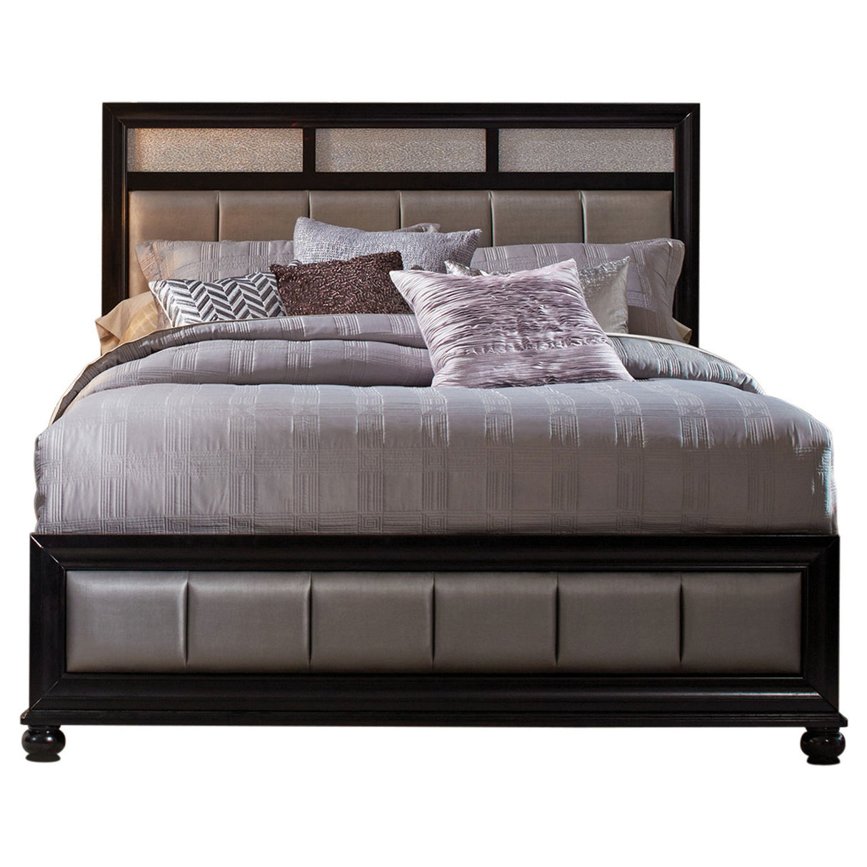 Barzini Wood Eastern King Panel Bed Black | Coaster - 200891KE - Home Elegance USA - 3