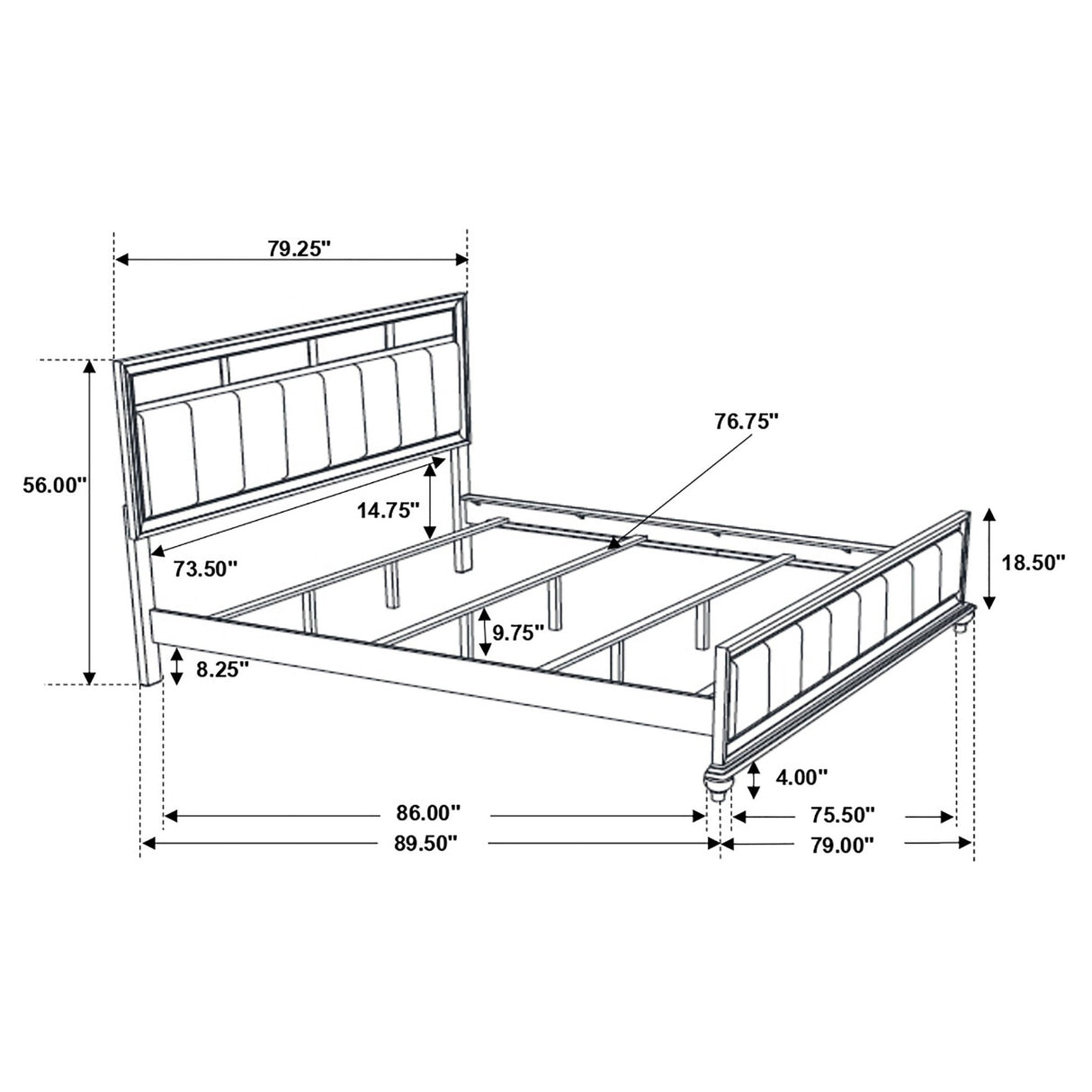 Barzini 4 - piece California King Bedroom Set Black | Coaster | Home Elegance USA