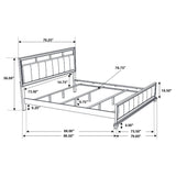 Barzini Wood California King Panel Bed Black | Coaster - 200891KW - Home Elegance USA - 4