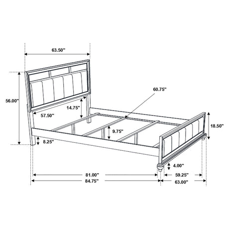 Queen Bed - Barzini Wood Queen Panel Bed Black