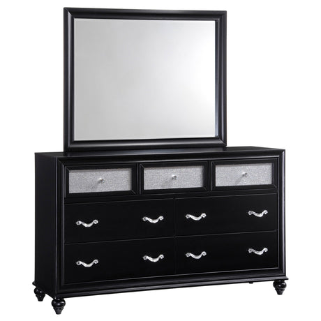 Barzini 7 - drawer Dresser with Mirror Black | Coaster | Home Elegance USA