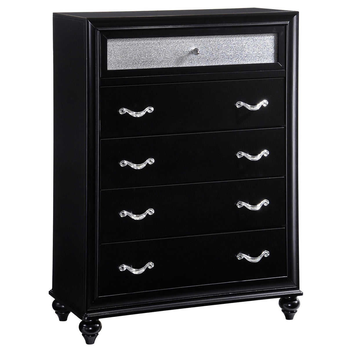 Barzini 5 - drawer Rectangular Chest Black | Coaster | Home Elegance USA