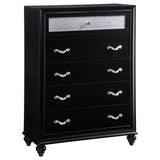 Barzini 5 - drawer Rectangular Chest Black | Coaster | Home Elegance USA