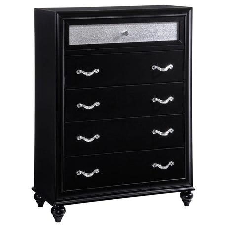 Barzini 5 - drawer Rectangular Chest Black | Coaster - 200895 - Home Elegance USA - 1