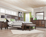 Eastern King Bed 4 Pc Set - Franco 4-piece Eastern King Bedroom Set Burnished Oak