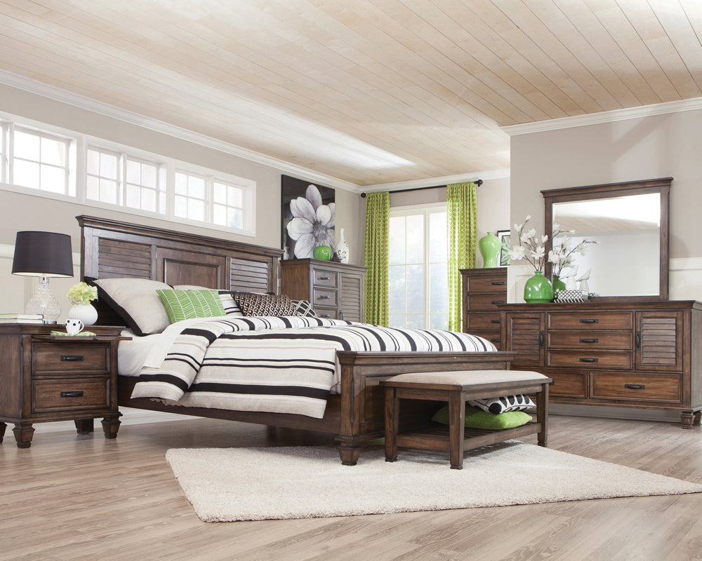 Eastern King Bed 5 Pc Set - Franco 5-piece Eastern King Bedroom Set Burnished Oak