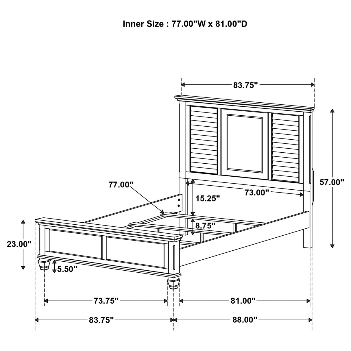 Eastern King Bed 4 Pc Set - Franco 4-piece Eastern King Bedroom Set Burnished Oak