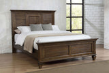 Eastern King Bed - Franco Wood Eastern King Panel Bed Burnished Oak