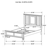 Queen Bed 4 Pc Set - Franco 4-piece Queen Bedroom Set Burnished Oak